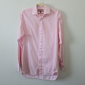 Thomas PINK Light Pink Cotton Long Sleeve Classic Shirt